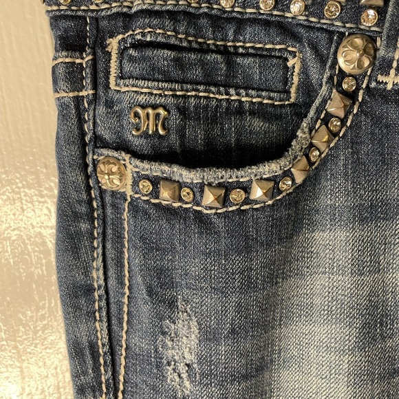 Miss Me Womens Size 27 Lowrise Straight Leg Jeans Blue 3124 - Picture 4 of 14